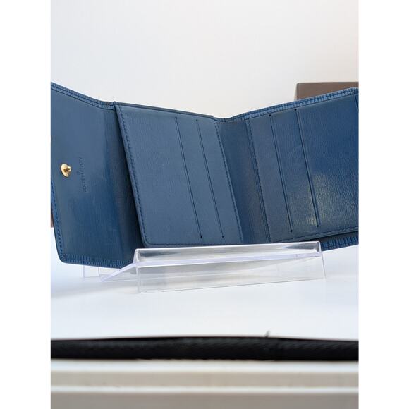 Auth Louis Vuitton Epi Leather Compact Wallet  – Blue w/ Box & Unbranded Dusty - Picture 6 of 9